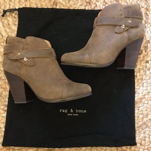 Rag & Bone Harrow Booties- Taupe Suede